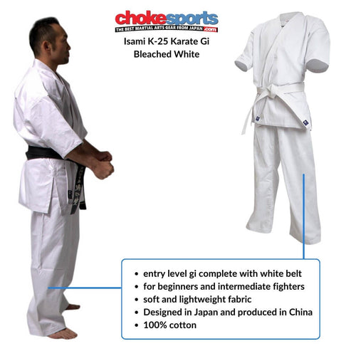 Isami Karate Gi White: Entry-Level Full Contact Uniform