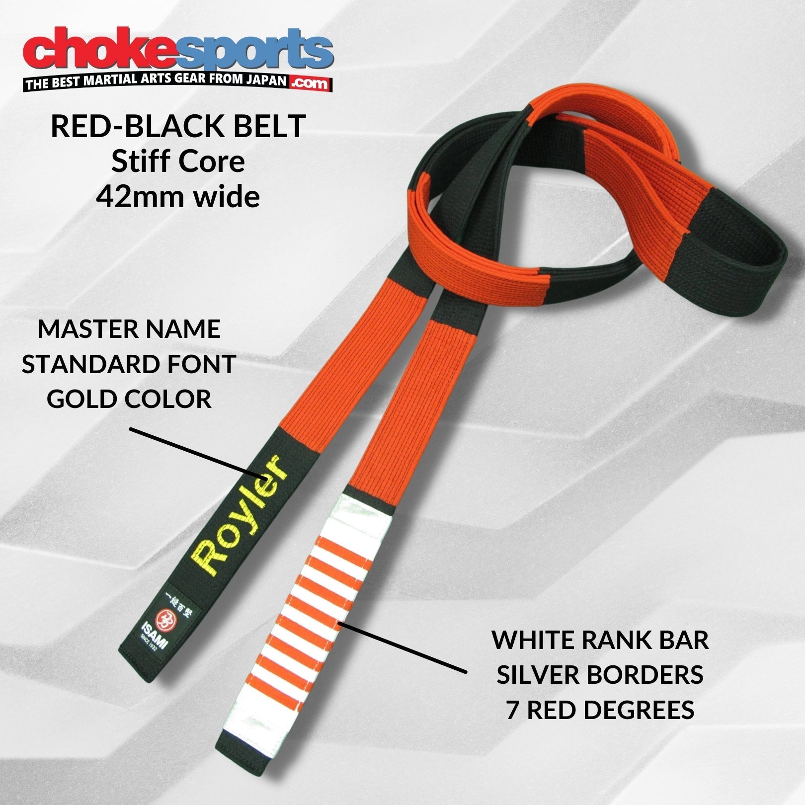 Isami Red Black Belt-Isami-ChokeSports